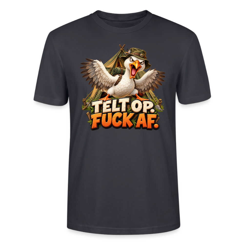 CityShirts - T-shirt - Telt op. Fuck af. - CS037 - mørk gråblå