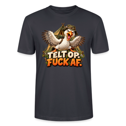 CityShirts - T-shirt - Telt op. Fuck af. - CS037 - mørk gråblå