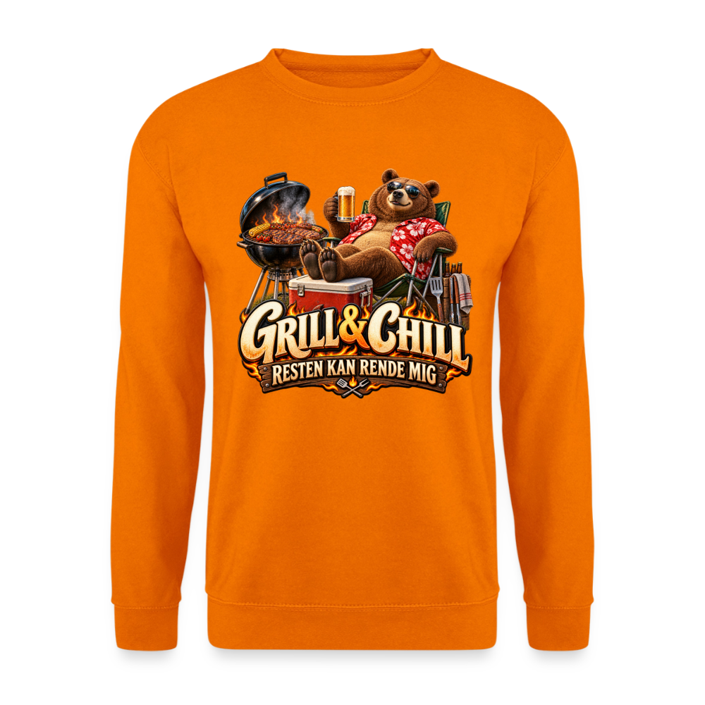 CityShirts - Sweatshirt - Grill & Chill – Resten kan rende mig - CS049 - orange