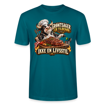 CityShirts - T-shirt - Grøntsager er tilbehør – Ikke en livsstil - CS053 - havblå