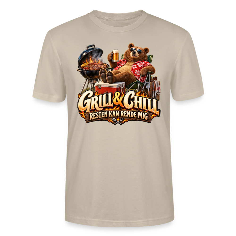CityShirts - T-shirt - Grill & Chill – Resten kan rende mig - CS049 - beige