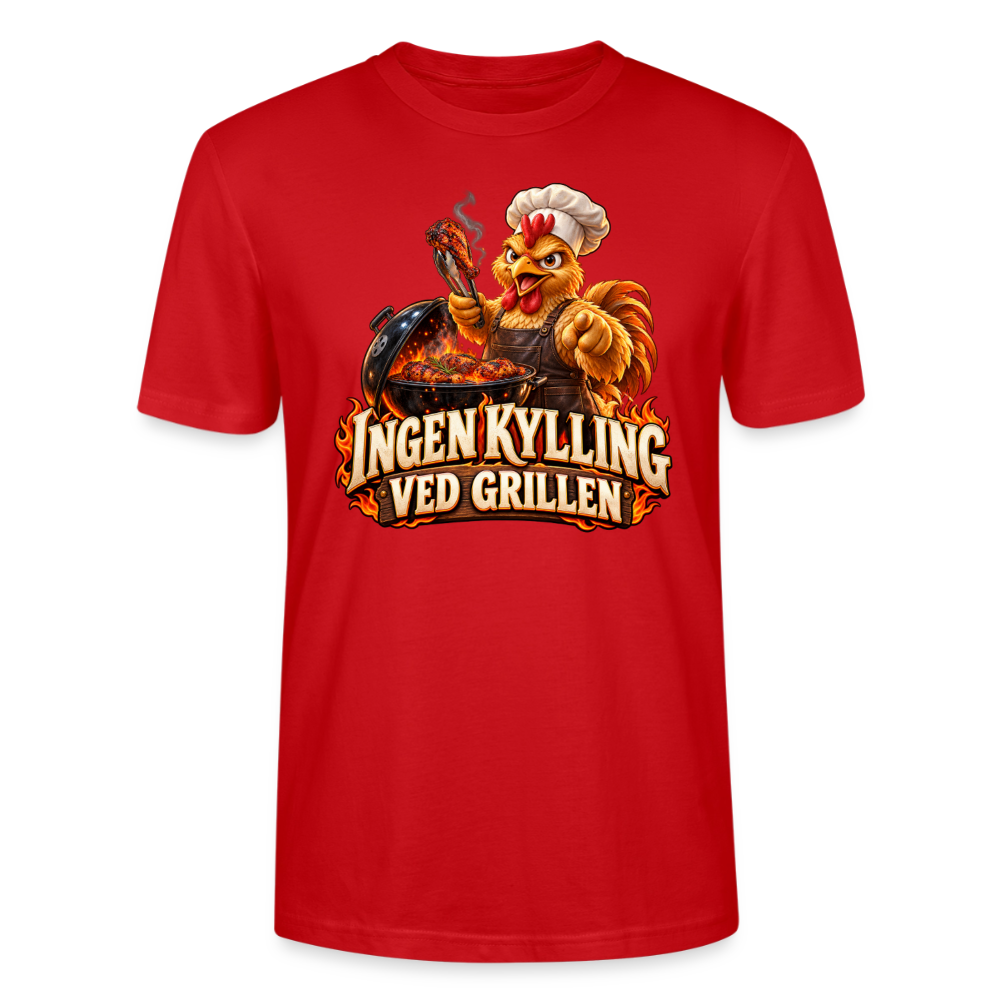 CityShirts - T-shirt - Ingen kylling ved grillen - CS054 - rød