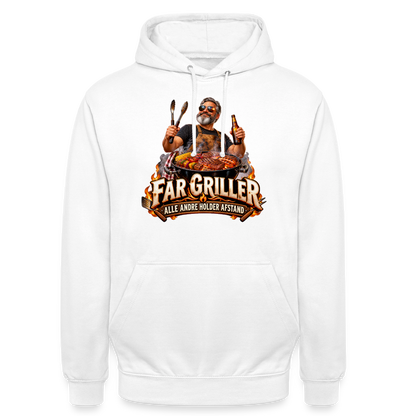 CityShirts - Hoodie - Far griller – Alle andre holder afstand - CS055 - hvid