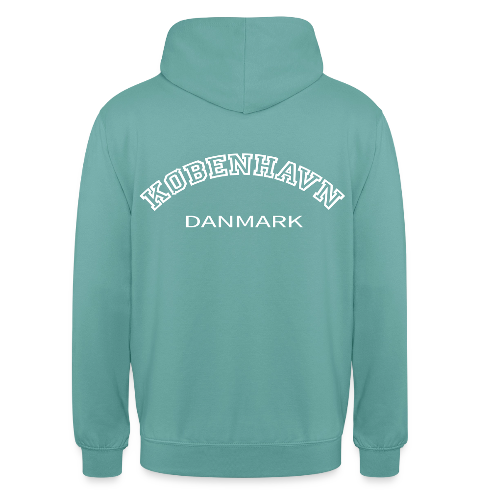 Hættetrøje unisex - København - pastelturkis