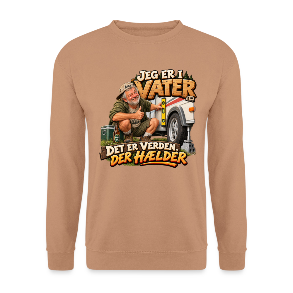 CityShirts - Sweatshirt - Jeg er i vater – Det er verden, der hælder - CS033 - mokka