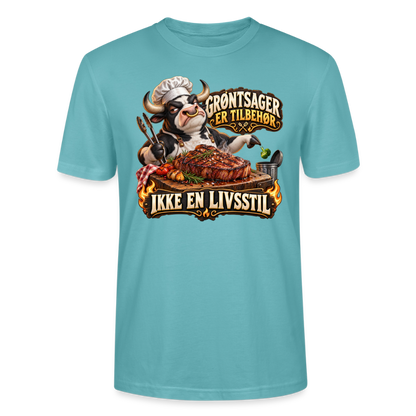 CityShirts - T-shirt - Grøntsager er tilbehør – Ikke en livsstil - CS053 - pastelturkis