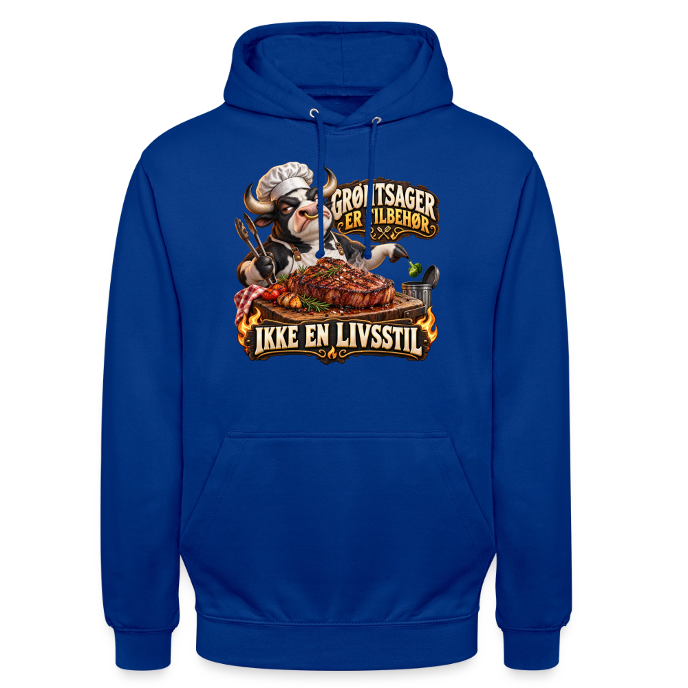 CityShirts - Hoodie - Grøntsager er tilbehør – Ikke en livsstil - CS053 - kongeblå