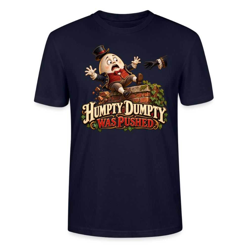 CityShirts - T-shirt - Humpty Dumpty was pushed - CS016 - marineblå