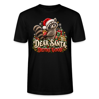 CityShirts - T-shirt - Dear Santa, define good – julevaskebjørn - CS028 - sort