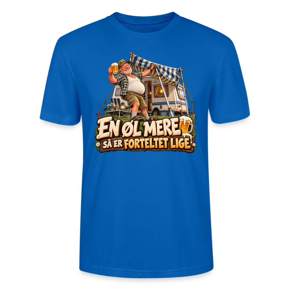 CityShirts - T-shirt - En øl mere, så er forteltet lige - CS039 - påfugleblå