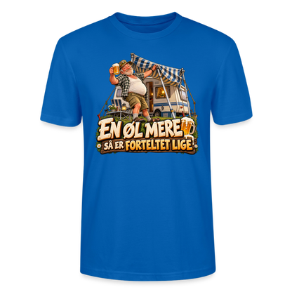 CityShirts - T-shirt - En øl mere, så er forteltet lige - CS039 - påfugleblå