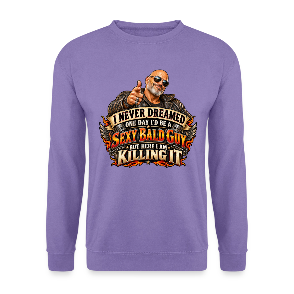 CityShirts - Sweatshirt - Sexy Bald Guy – Killing It - CS008 - lavendel