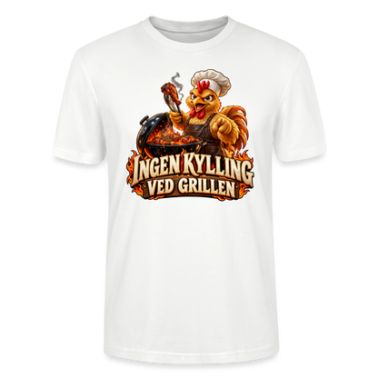CityShirts - T-shirt - Ingen kylling ved grillen - CS054 - hvid
