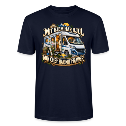 CityShirts - T-shirt - Mit hjem har hjul – Min chef har mit fravær - CS040 - marineblå