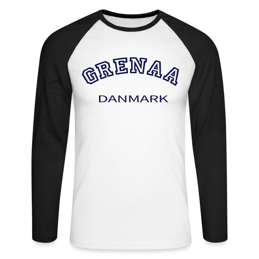 CityShirt - Baseball T-Shirt - Grenaa - hvid/sort