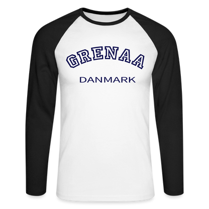 CityShirt - Baseball T-Shirt - Grenaa - hvid/sort