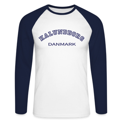 CityShirt - Baseball T-Shirt - Kalundborg - hvid/marineblå