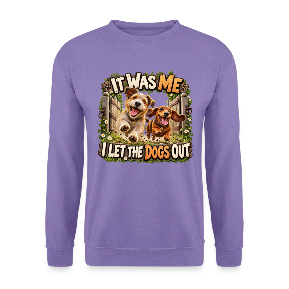 CityShirts - Sweatshirt - It was me – I let the dogs out - CS013 - lavendel
