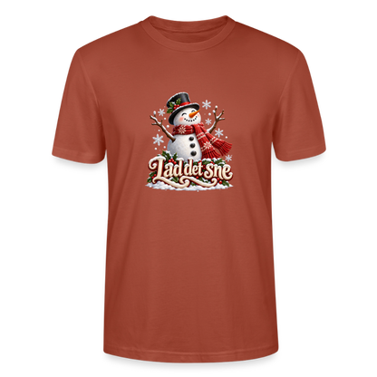 CityShirts - T-shirt - Lad det sne – snemand - CS064 - terrakotta