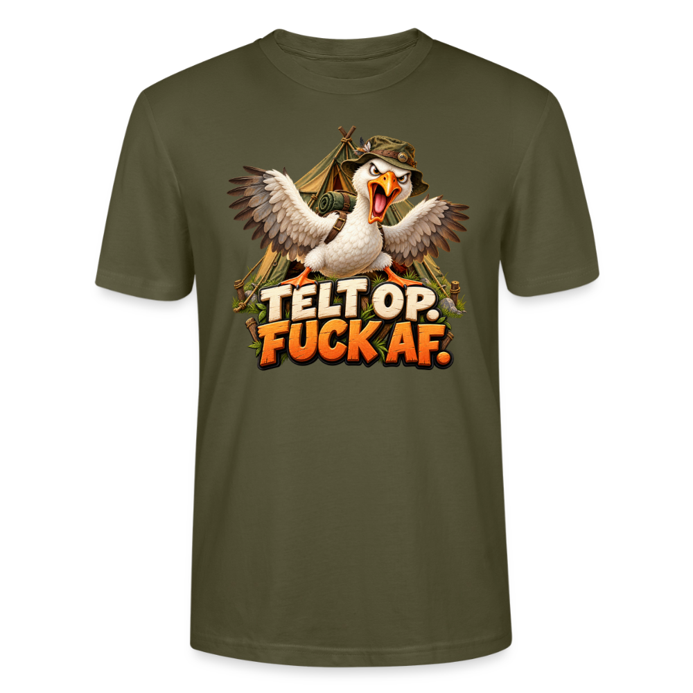 CityShirts - T-shirt - Telt op. Fuck af. - CS037 - khaki