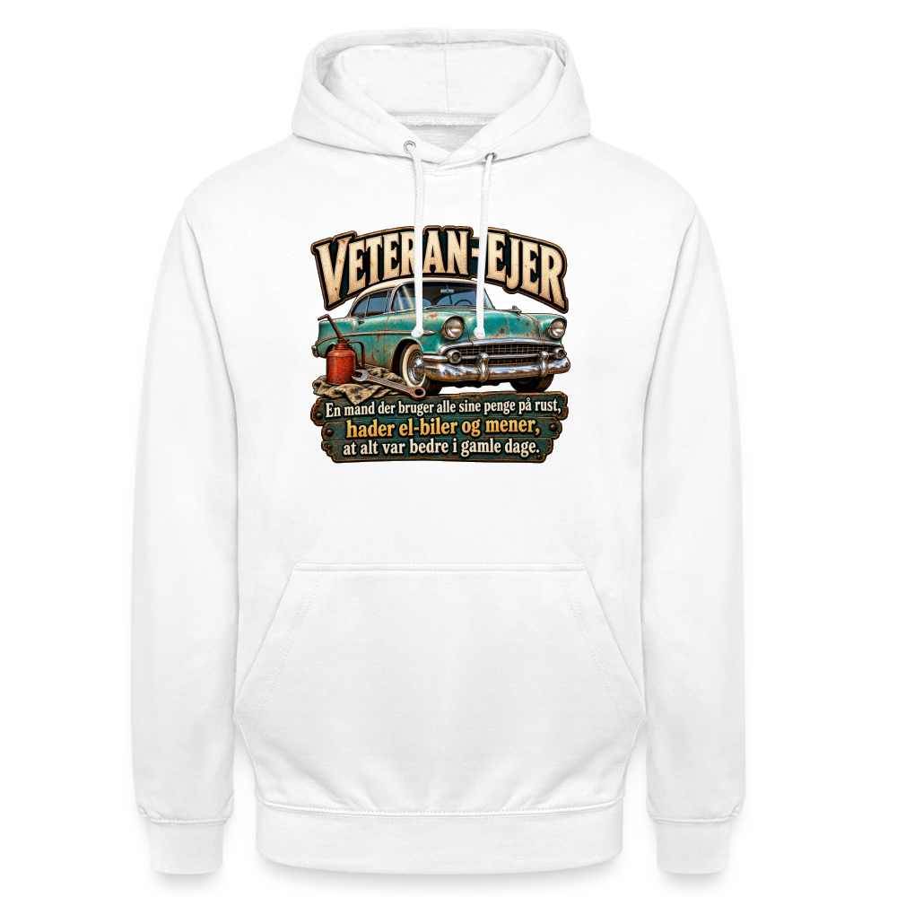 CityShirts - Hoodie - Veteran-ejer - CS017 - hvid