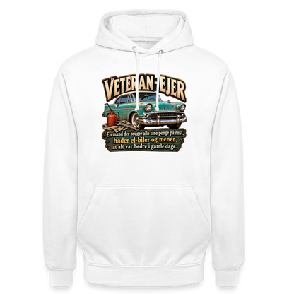 CityShirts - Hoodie - Veteran-ejer - CS017 - hvid