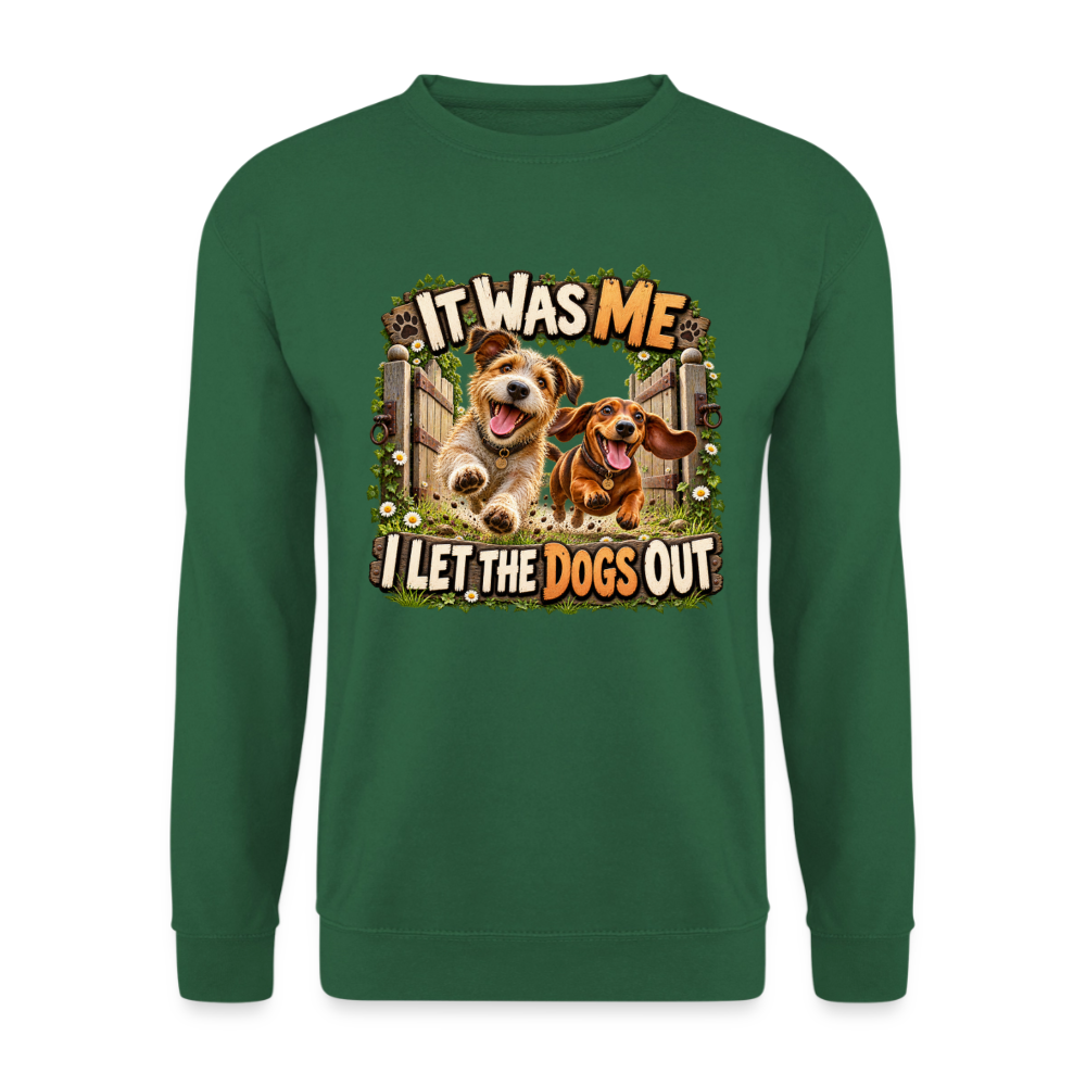 CityShirts - Sweatshirt - It was me – I let the dogs out - CS013 - grøn