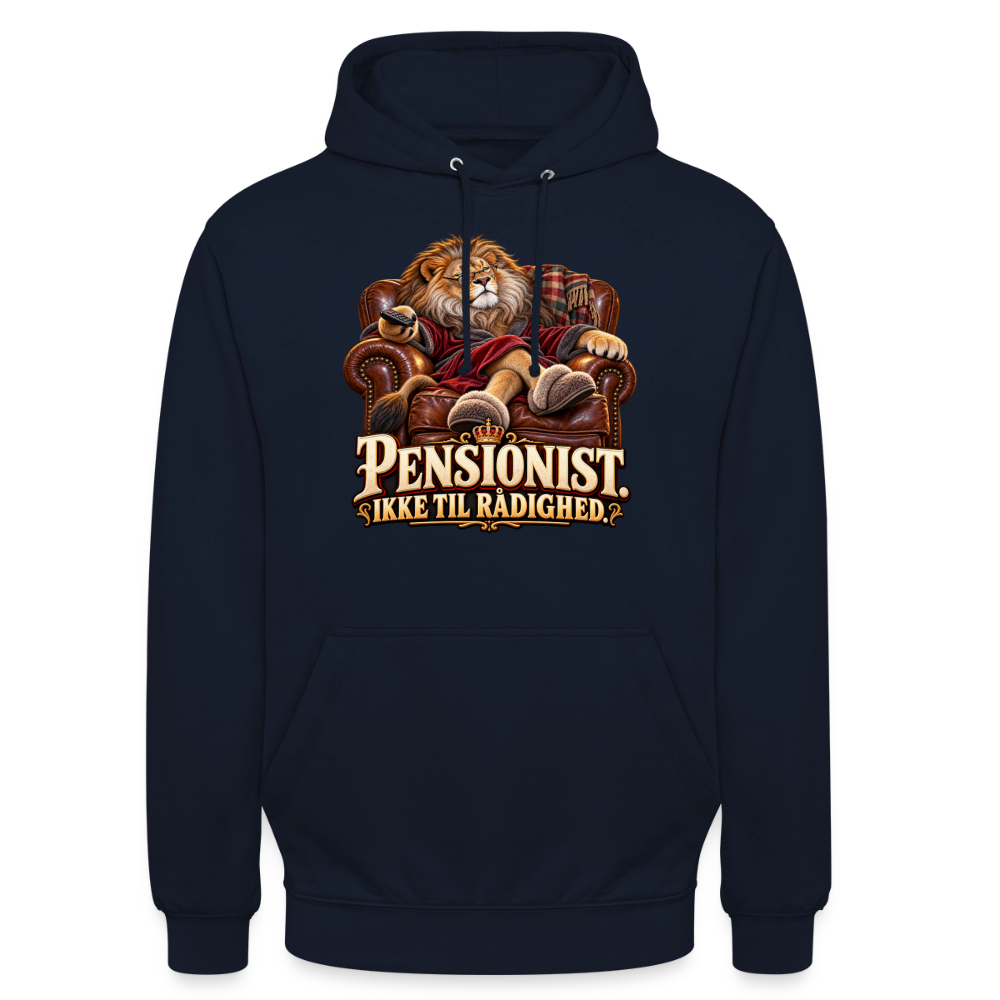 CityShirts - Hoodie - Pensionist. Ikke til rådighed. - CS030 - marineblå
