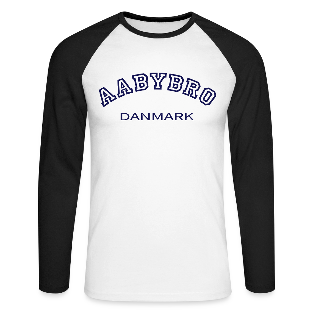 CityShirt - Baseball T-Shirt - Aabybro - hvid/sort
