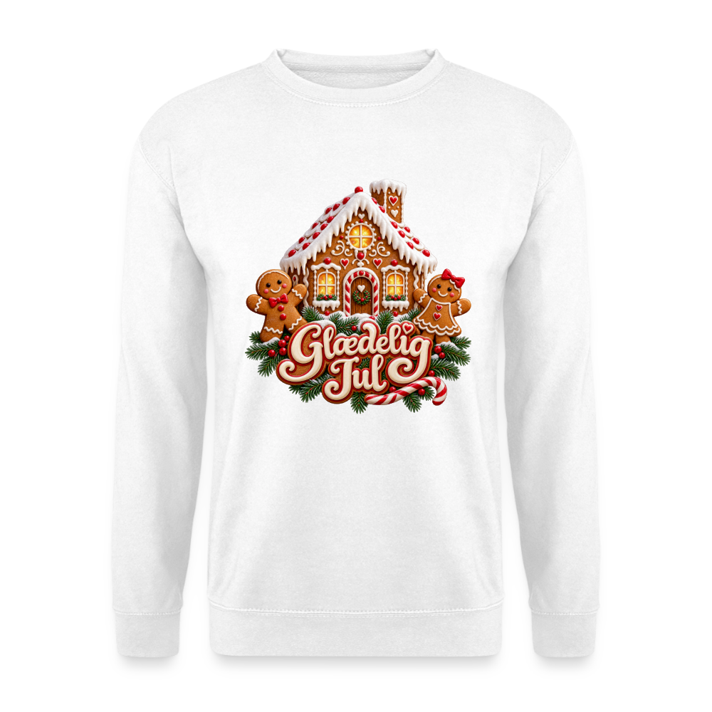 CityShirts - Sweatshirt - Glædelig Jul – peberkagehygge - CS067 - hvid