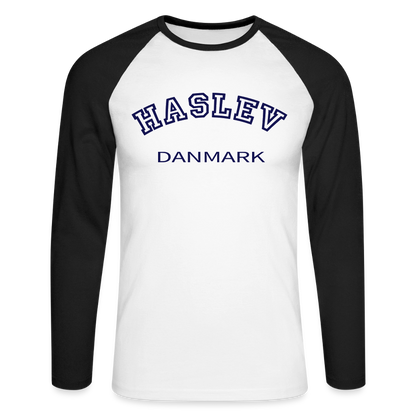 CityShirt - Baseball T-Shirt - Haslev - hvid/sort
