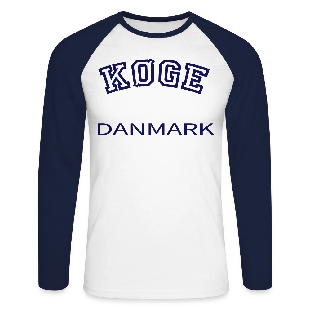 CityShirt - Baseball T-Shirt - Køge - hvid/marineblå