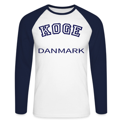 CityShirt - Baseball T-Shirt - Køge - hvid/marineblå