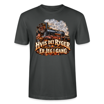CityShirts - T-shirt - Hvis det ryger, er jeg i gang - CS051 - charcoal