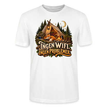 CityShirts - T-shirt - Ingen WiFi. Ingen problemer. - CS036 - hvid