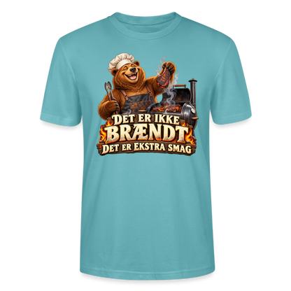 CityShirts - T-shirt - Det er ikke brændt – Det er ekstra smag - CS046 - pastelturkis