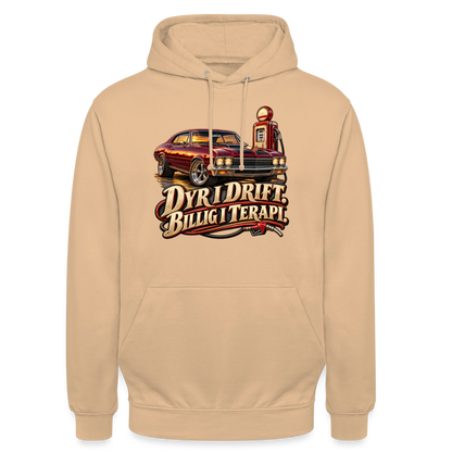 CityShirts - Hoodie - Dyr i drift. Billig i terapi. – V8 - CS029 - fersken
