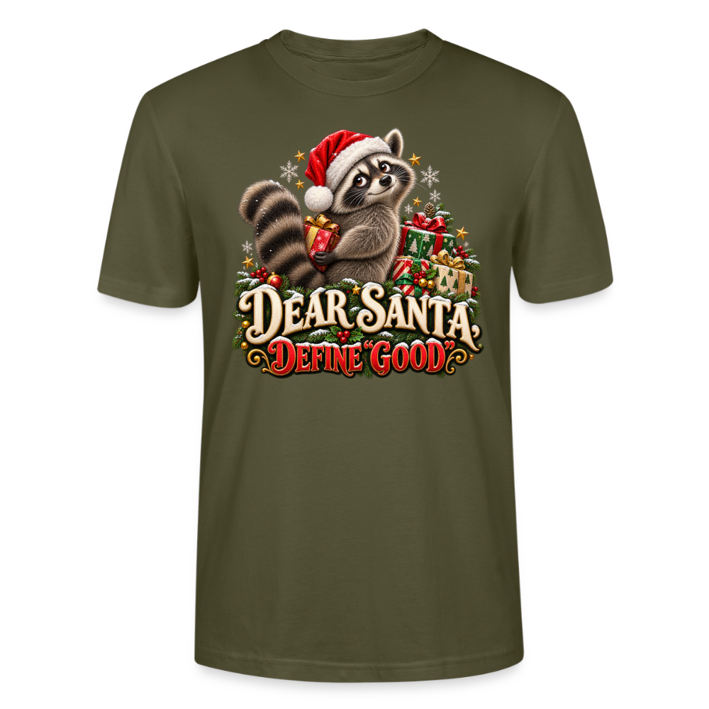 CityShirts - T-shirt - Dear Santa, define good – julevaskebjørn - CS028 - khaki