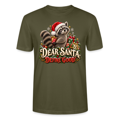 CityShirts - T-shirt - Dear Santa, define good – julevaskebjørn - CS028 - khaki
