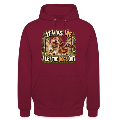 CityShirts - Hoodie - It was me – I let the dogs out - CS013 - bordeaux