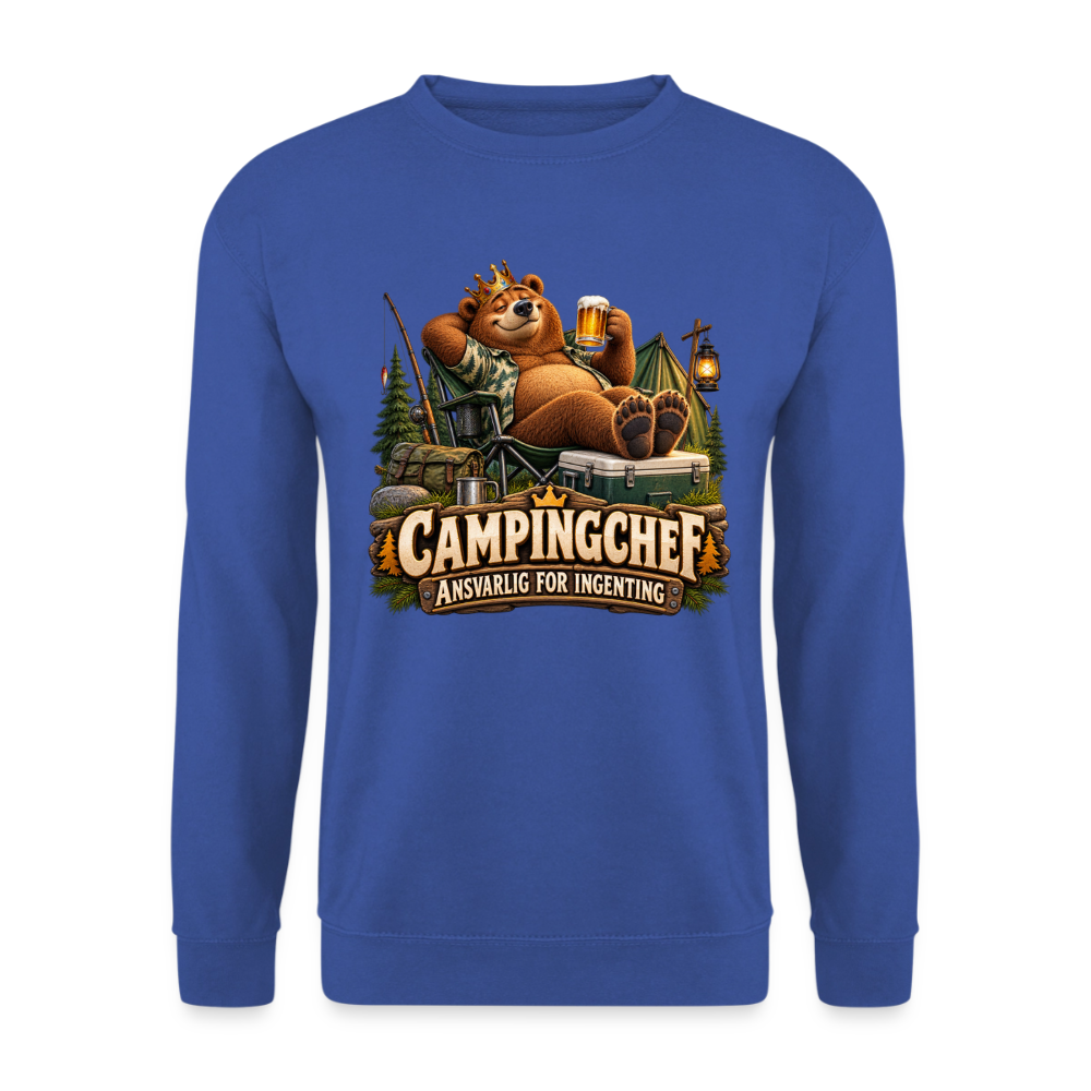 CityShirts - Sweatshirt - Campingchef – Ansvarlig for ingenting - CS038 - kongeblå