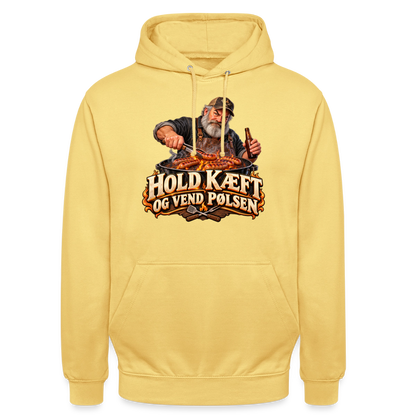 CityShirts - Hoodie - Hold kæft og vend pølsen - CS045 - citrongul