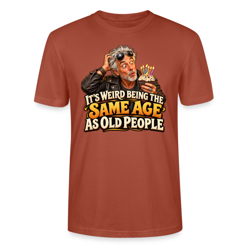 CityShirts - T-shirt - Same age as old people - CS018 - terrakotta