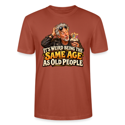 CityShirts - T-shirt - Same age as old people - CS018 - terrakotta