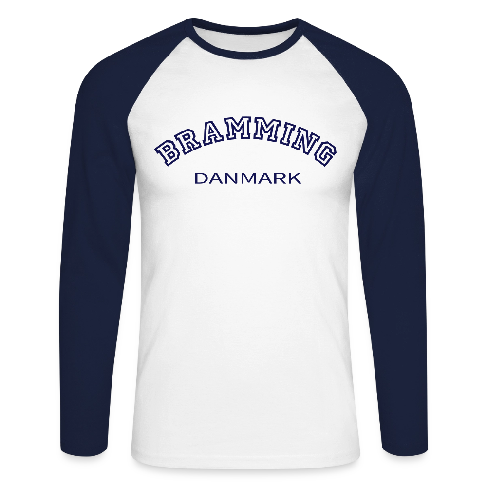 CityShirt - Baseball T-Shirt - Bramming - hvid/marineblå