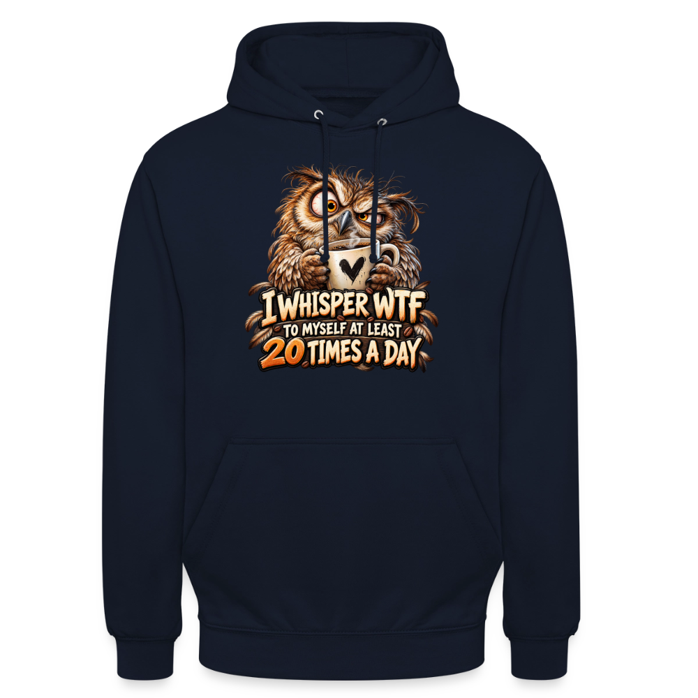 CityShirts - Hoodie - I whisper WTF to myself - CS011 - marineblå