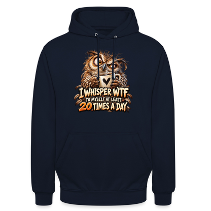 CityShirts - Hoodie - I whisper WTF to myself - CS011 - marineblå
