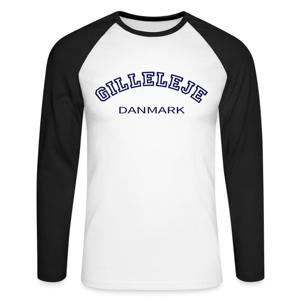CityShirt - Baseball T-Shirt - Gilleleje - hvid/sort