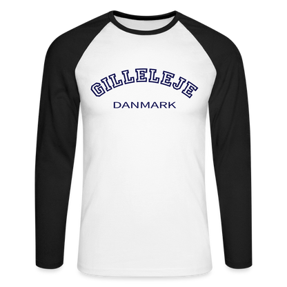 CityShirt - Baseball T-Shirt - Gilleleje - hvid/sort