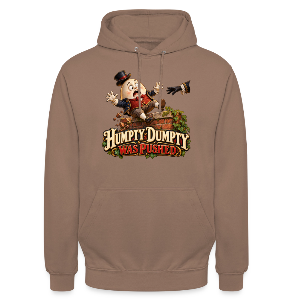 CityShirts - Hoodie - Humpty Dumpty was pushed - CS016 - mokka